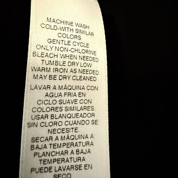 Chico’s Black Crepe Zip Pocket Open Jacket Sz 16 Elegant, Mob Wife, Minimalist - Picture 7 of 11